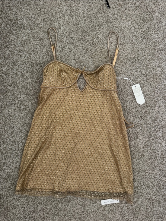For Love And Lemons Dresses & Skirts - For Love & Lemons Girls Gold Shimmer Mesh Skirt